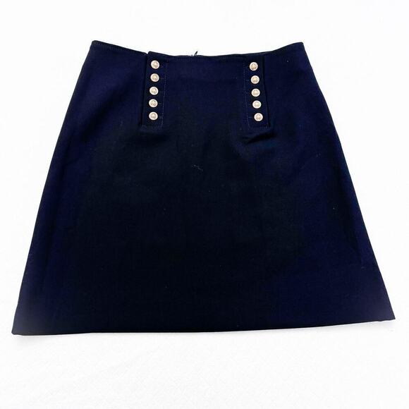 Gerard Darel Denim - Gerald Darel Front Embellished Button Black Pencil Skirt Size 40 Paris